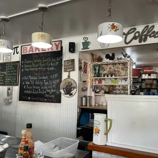 the interior of a coffee shop