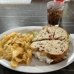 Chicken Salad Sandwich on Cranberry Wheat Bread