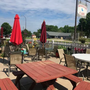 Outside dining