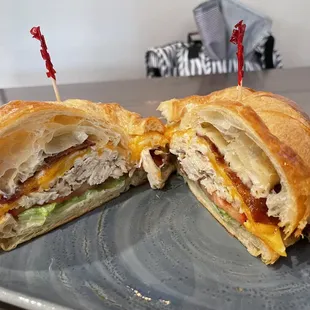 Chicken croissant sandwich