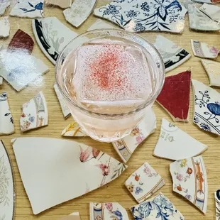 There&apos;s No Crying in Baseball - a clarified milk punch that tastes like strawberry Nesquik. Sooooo good!
