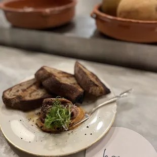 Sardine with Harissa Butter and Grilled Sourdough Bread