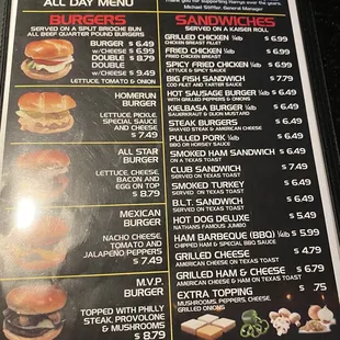 Menu front