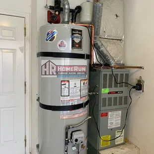 50 gallon water heater install with hot water recirculating system.