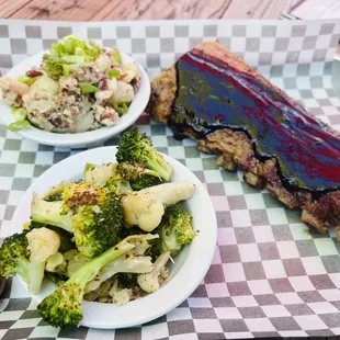 Bbq ribs, roasted seasonal veggies and German potato salad!