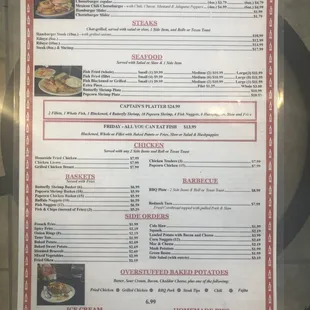 Our newest menu featuring new items. We will be posting an internet friendly version soon.