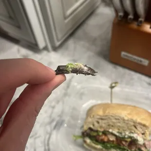 Piece of hard wood inside Sandwhich.