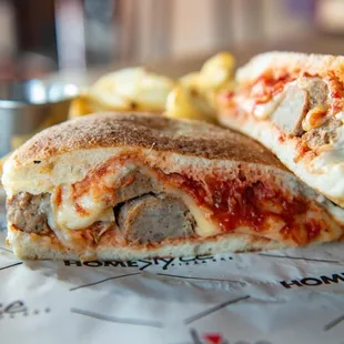 a close up of a sandwich