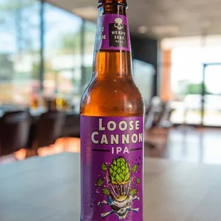 a bottle of beer on a table