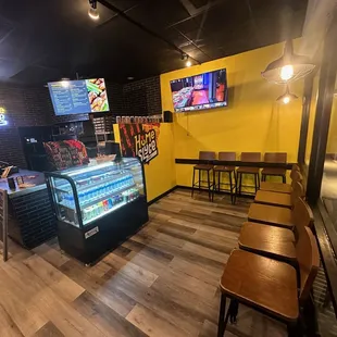 the inside of a restaurant