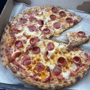 Pepperoni with extra cheese! OMG!delicious