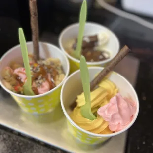 The frozen yogurt