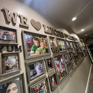 The pictures on the hallway
