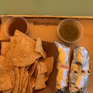 Tacos wrapped like small burritos