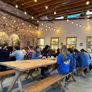 Indoor outdoor seating