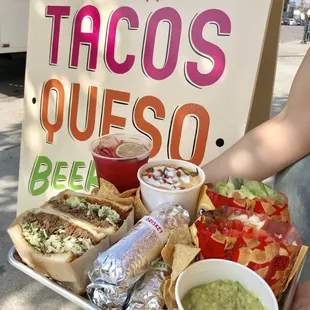 Breakfast Tacos, Queso, Brisket Sandwich, Frito Pie, Beer &amp; Booze, all day &amp; open late!