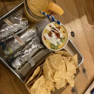Loaded queso...a must!!!  currently in love with the brisket taco on flour tortilla! So juicy