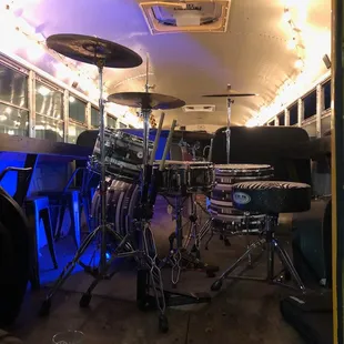 Live entertainment on the bus