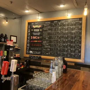 a chalkboard with a menu on it