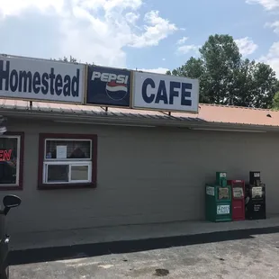 the front of the building