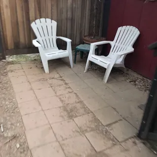 Only place to sit outdoor, that was available to us.