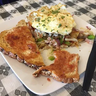 Homestead Hash. Fantastic! Breakfast ends at 10:30.