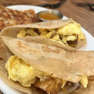 Breakfast tacos... yum!