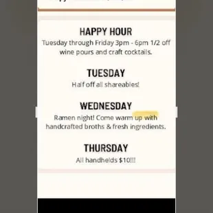 Online advertising for happy hour