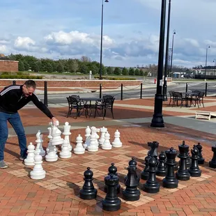 A huge chess board on the grounds