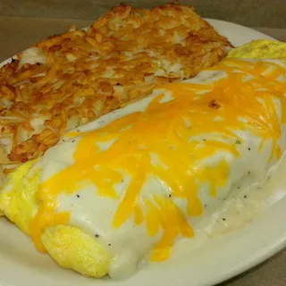 Chicken Fried Steak Omelette