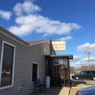 the front of the restaurant