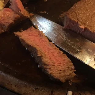 The prime rib I asked for medium rare was definitely overcooked (but was still tasty)