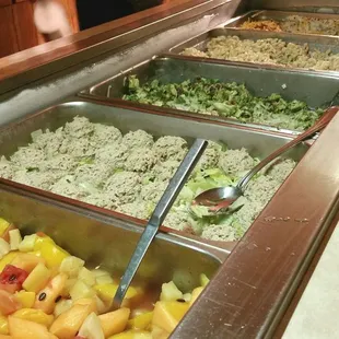 Just some of the cold salad selections.