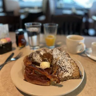 French toast with bacon