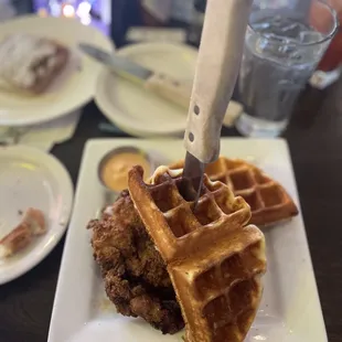 Chicken and waffles