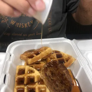 Waffle &amp; Sausage