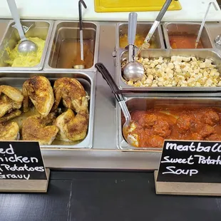chicken wings and fried chicken, interior