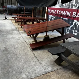 The collapsed table that they so miraculously removed as if it wasn't there