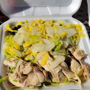 Cabbage and chicken
