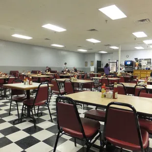 diners sitting at tables in a restaurant