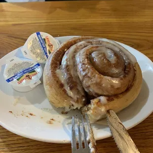 Homemade cinnamon rolls too!