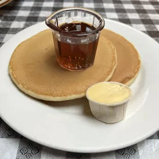 Pancakes served with chicken fried steak order