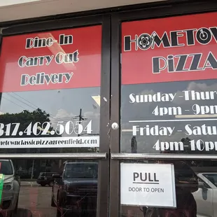 the front door of the store