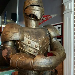 a statue of a knight