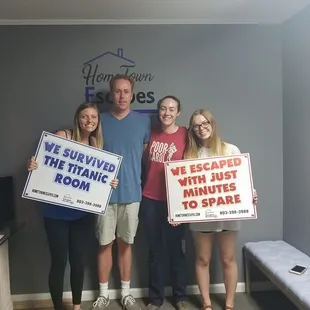 Three energetic young ladies + one brave dad equals a very fun hour spent escaping the Titanic room!