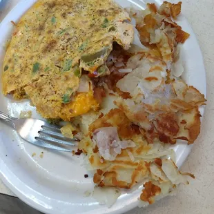 Frittata Omelette, with my choice of American fries.