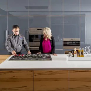 Our technicians are certified in electric and gas range and cooktop repair from many major manufacturers.