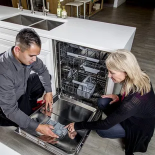 Our knowledgeable technicians can help you get the most out of your dishwasher, and educate you on how to do so.
