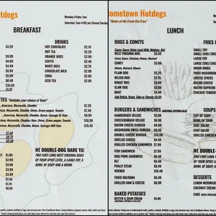 Full menu 2024