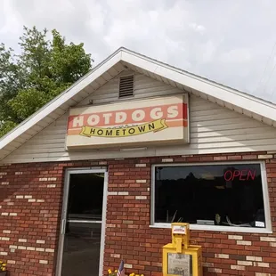 the front of the building